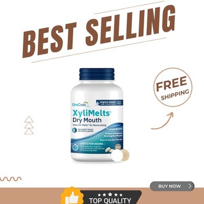 Effective Sugar-Free XyliMelts for Dry Mouth   100 Count Discs, 8-Hour Support