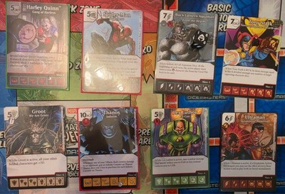 Dice Masters super rare, rare, and promo lot with dice