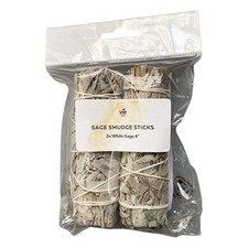 2x White Sage Smudge Stick 4" Cleansing Aromatherapy Bundle | UK Stock