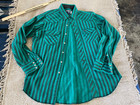 USA Made Wrangler Western HEAVY 100% Cotton Thick weave green stripe — photo 3