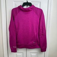 Under Armour Storm Pink Magenta Hoodie Fleece Lined Athletic Coldgear Women S