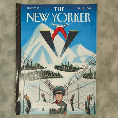 New Yorker Magazine Feb 26 2018 Mark Ulriksen Slippery Slopes Winter Olympics