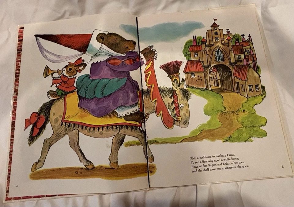 Richard Scarry's Mother Goose 1972 Big Golden Book Vintage Hardcover Children’s Foto 4 de 4