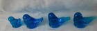 Bluebird of Happiness Art Glass Leo Ward  Signed 1994 Set Of 4 One Signed — photo 6