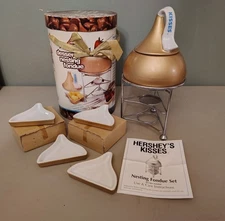 Hershey's Kisses Dessert Nesting Fondue Gold Set Limited Edition in Box No Forks