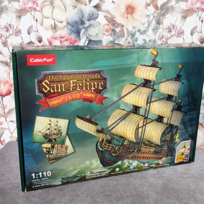 CubicFun The San Felipe Model Ship Kits 3D Puzzle 25.6'' Open Box Complete
