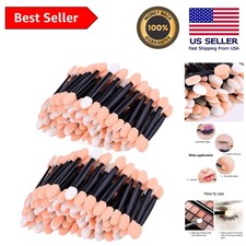 200-Pack Disposable Sponge-Tipped Eyeshadow Brushes for Flawless Makeup Sessions