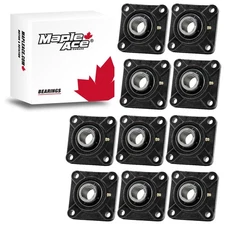 UCF208-24 Flange Bearing 1-1/2" Bore, 4-Bolt Self-Aligning, Solid Base (Qty 10)