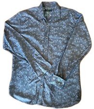 TED BAKER London Archive Floral Gray French Cuff Shirt Size 16