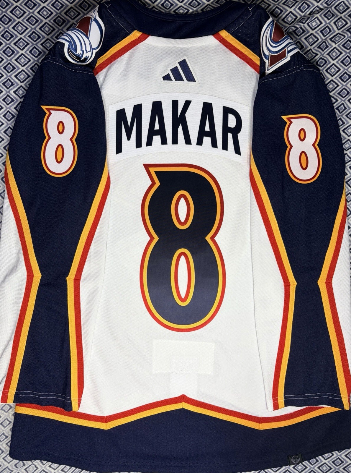 Cale Makar Colorado Avalanche Adidas Reverse Retro 2.0 Jersey Size: 50 + A