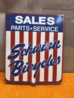 Box18 *1 Vintage NOS Porcelain Enameled Metal Schwinn Bicycles Sales Parts Serv.