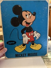 Jaymar Walt Disney Mickey Mouse Hard Cardboard Puzzle 10 pcs 9" x 11" Read Descr