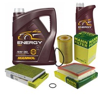 Inspektionspaket 6L Mannol Energy 5W-30 FüR Opel Zafira A 2.0 Dti 16V 2.2 Astra