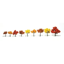 Woodland Scenics TR1540 Deciduous Trees (9) 3 Fall Colors 1.25-3" Ready-Made