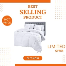 Elegant Queen Size Quilt Comforter Duvet Insert - Machine Washable Design