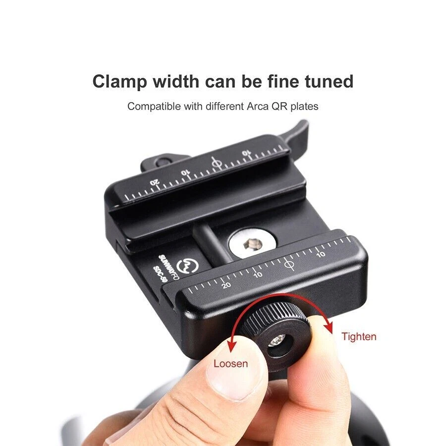 SUNWAYFOTO  Arca Swiss/RRS QR Quick Release Clamp Dovetail to Picatinny Adapter - Image 4 of 4