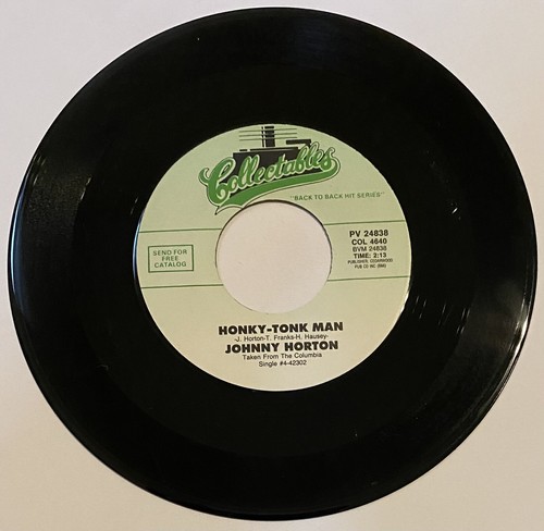 JOHNNY HORTON “ Johnny Reb / Honky-Tonk Man “ 45 Vinyl Record