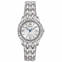 Citizen Eco-Drive Women's EW2360-51A Diamond Silver Tone Bracelet Watch