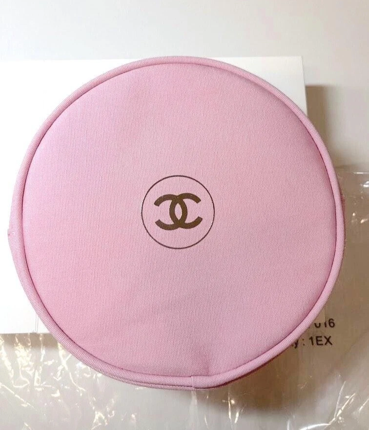 CHANEL Beaute Pink Cosmetic Makeup Bag VIP Gift New no box