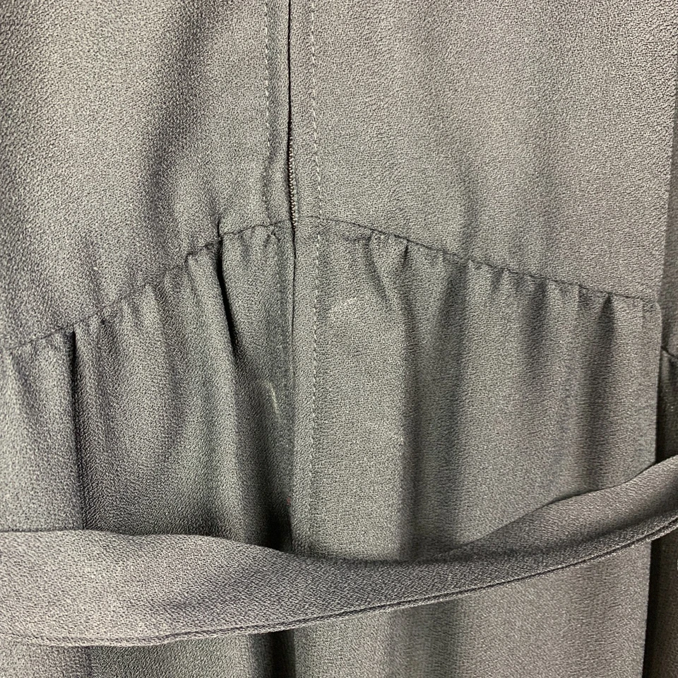 Vestido Secretaria Vintage Años 70 The Hirsh Girl Negro Twee Fit Acampanado Cinturón Talla 8 Foto 4 de 4