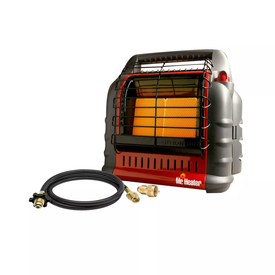 Mr. Heater Portable Big Buddy Propane Heater with 10-Feet Propane Hose Bundle