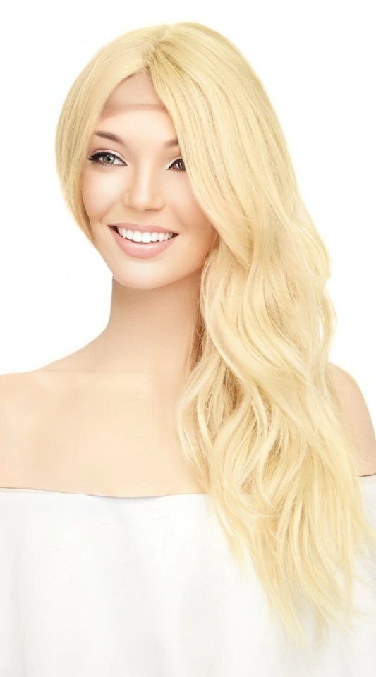 LACE FRONT LONG WAVY HEAT FRIENDLY WIG 613 HIGHLIGHTED NEW 1441 - Image 2 of 4