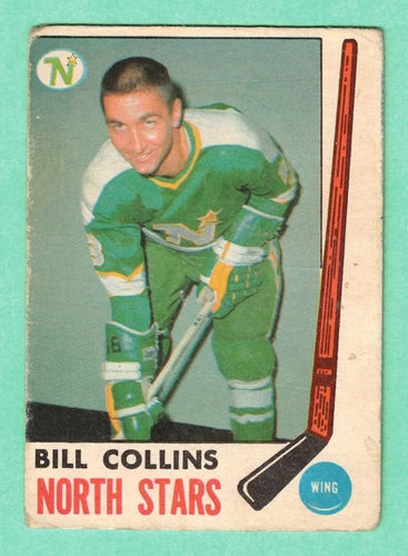 (1) BILL COLLINS  1969-70 O-PEE-CHEE # 126 NORTH STARS ROOKIE GOOD  (I1226)
