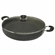 17''L x 12''W Aluminum Low Pot Cookware Deep Cooking Non Stick Coating Wide Wok 
