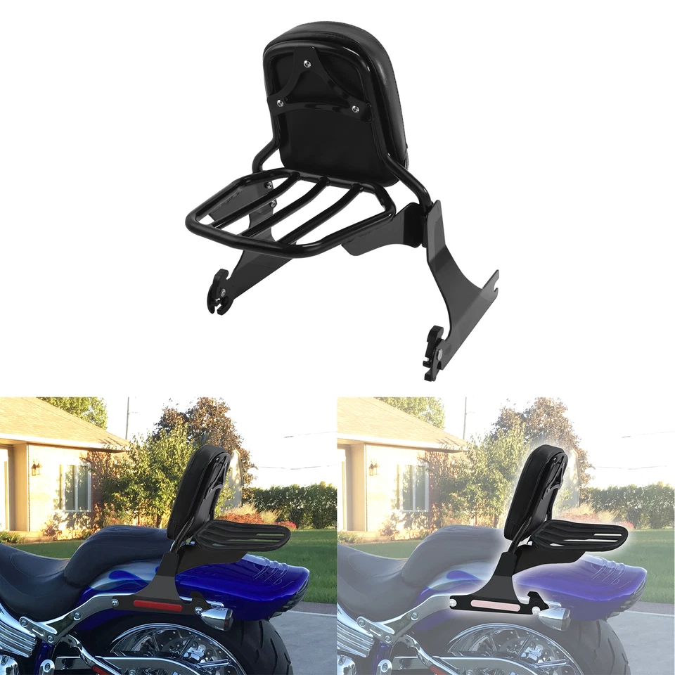 Portaequipajes con respaldo Sissy Bar apto para Harley Breakout FXSB 2013-2017 2014 2015 Foto 2 de 4