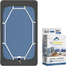 BED SCRUNCHIE Sheet Holder Straps - Heavy Duty Gripper Clips - Strengthened Cord