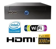 Intel T3400 HTPC Slim Compact Mini PC Computer HDMI Multi Display 2GB 160GB