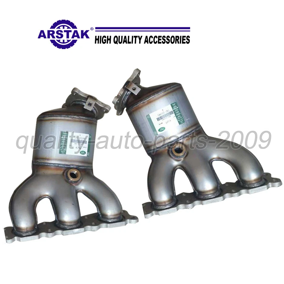 Pair Exhaust Manifold Catalytic Converters for Land Rover LR2 3.2L L6 2008-2012 - Image 2 of 4