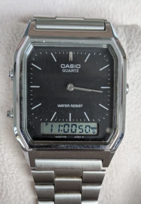 CASIO AQ-230 Original, seltene Quarz Uhr mit LCD, Vintage in TOP Zustand - Bild 1 von 4