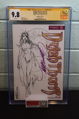 Dejah Thoris V2 #1 Campbell 1:50 Sketch Variant Cover CGC 9.8 SS signed