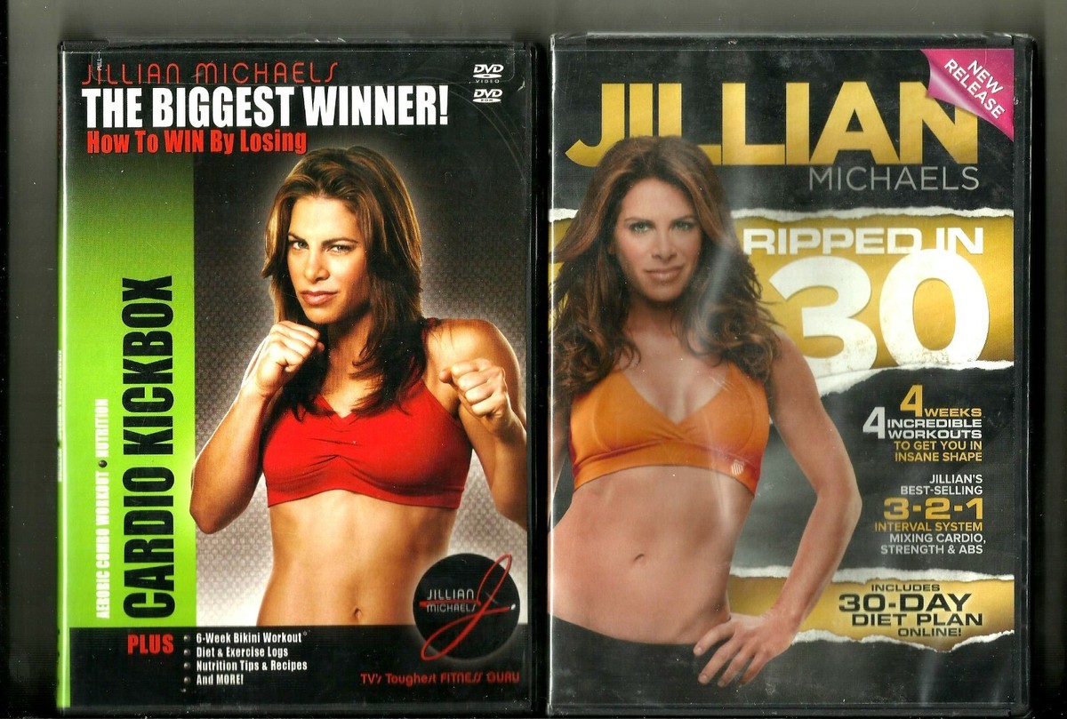 2 JILLIAN MICHAELS: Ripped in 30 (New) & Cardio Kickbox: Workouts