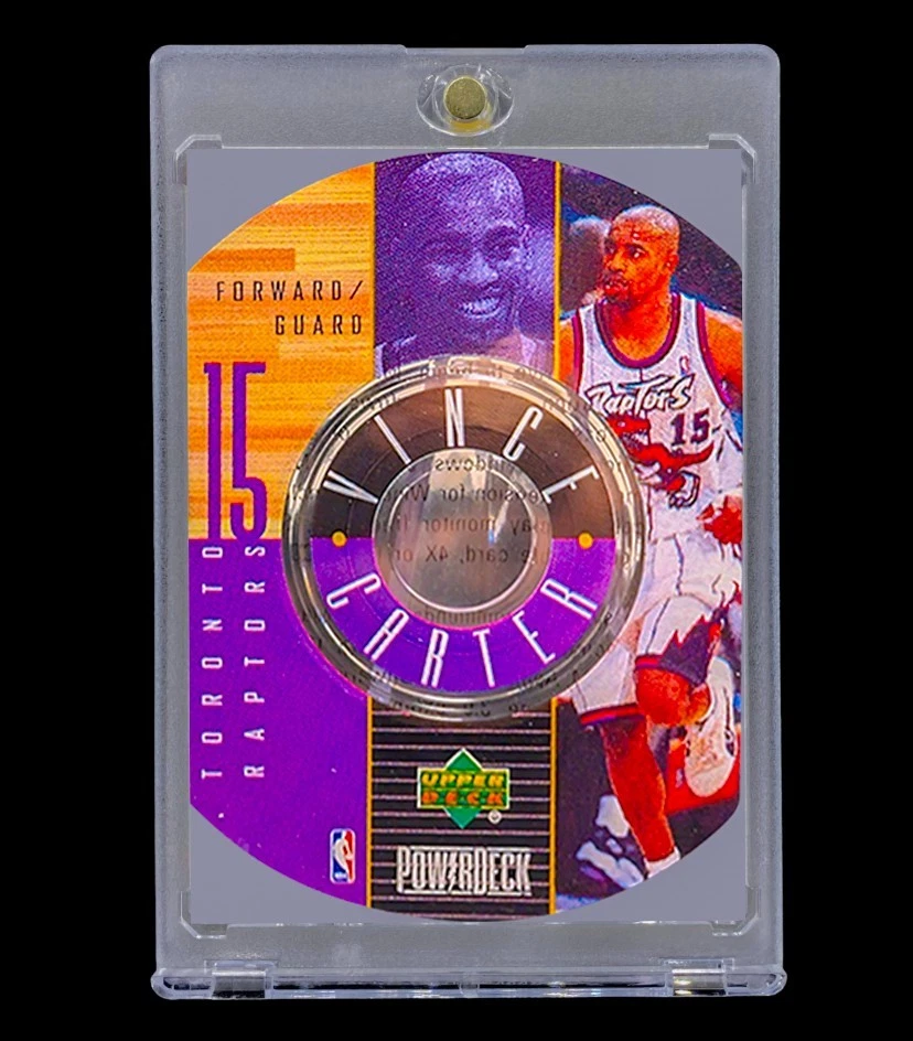 VINCE CARTER ROOKIE DIE CUT PURPLE SP Insert Upper Deck Non Auto - RAPTORS - Image 3 of 4