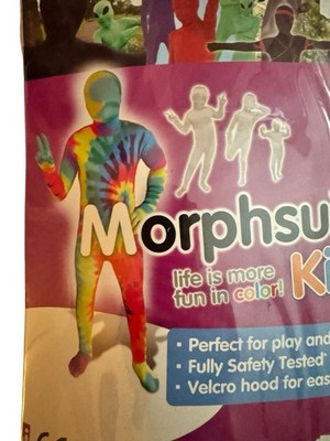 Morphsuits Kids Alien Costume Size L. 4'6 Tommy 5'0