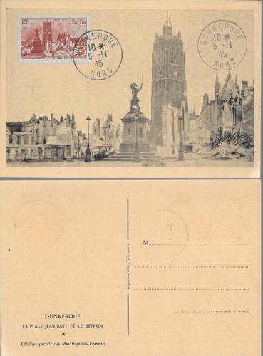 1945 Karte 1 Tag Dünkirchen Briefmarke Nr. 744