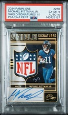 Michael Pittman 2024 Panini One SHIELD AUTO 1/1 PSA 6 Colts True 1 OF 1 Patch 