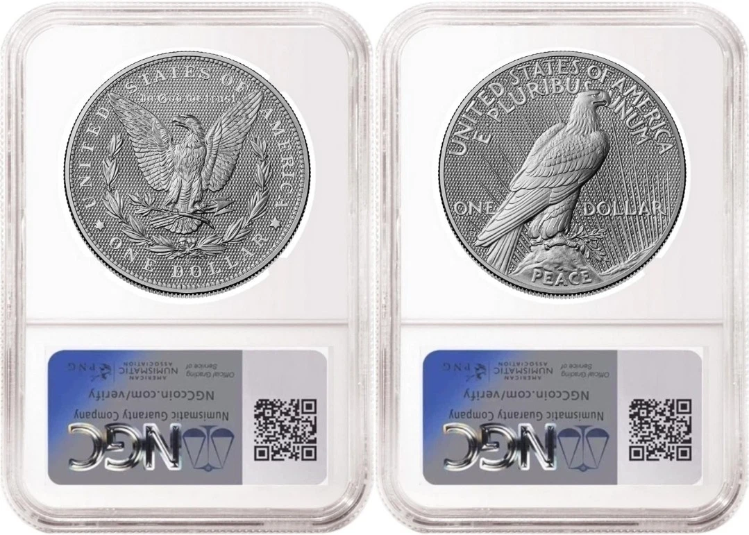 Presale 2026 Silver Morgan & Peace $1 Diamond Field NGC MS69 image 2