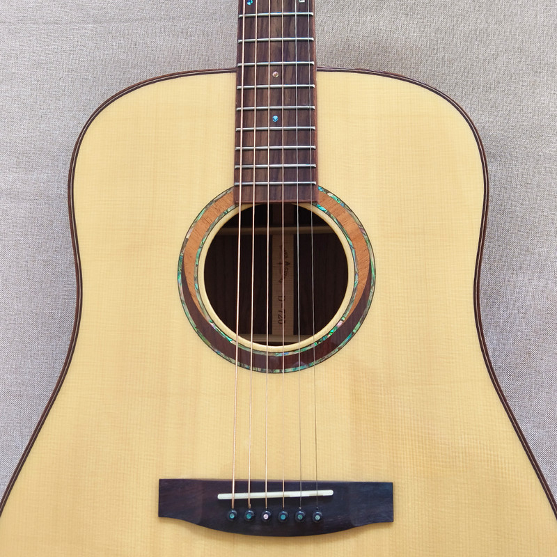 41" Natural Acoustic Guitar Solid Spruce Top Dreadnought Cutaway Bone Nut Gigbag