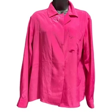 Vintage DG Blouses Pink Long Sleeve Button Up Size Small