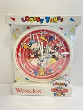 Looney Tunes Wall Clock Westclox 1994 Vintage New Sealed