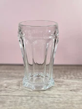 Crisa Glasses 5" Clear Paneled Heavy Drink Tumblers Glass