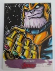 2022 Fleer Ultra Avengers Sketch Michael Locoduck Duron Thanos Marvel Art 1/1