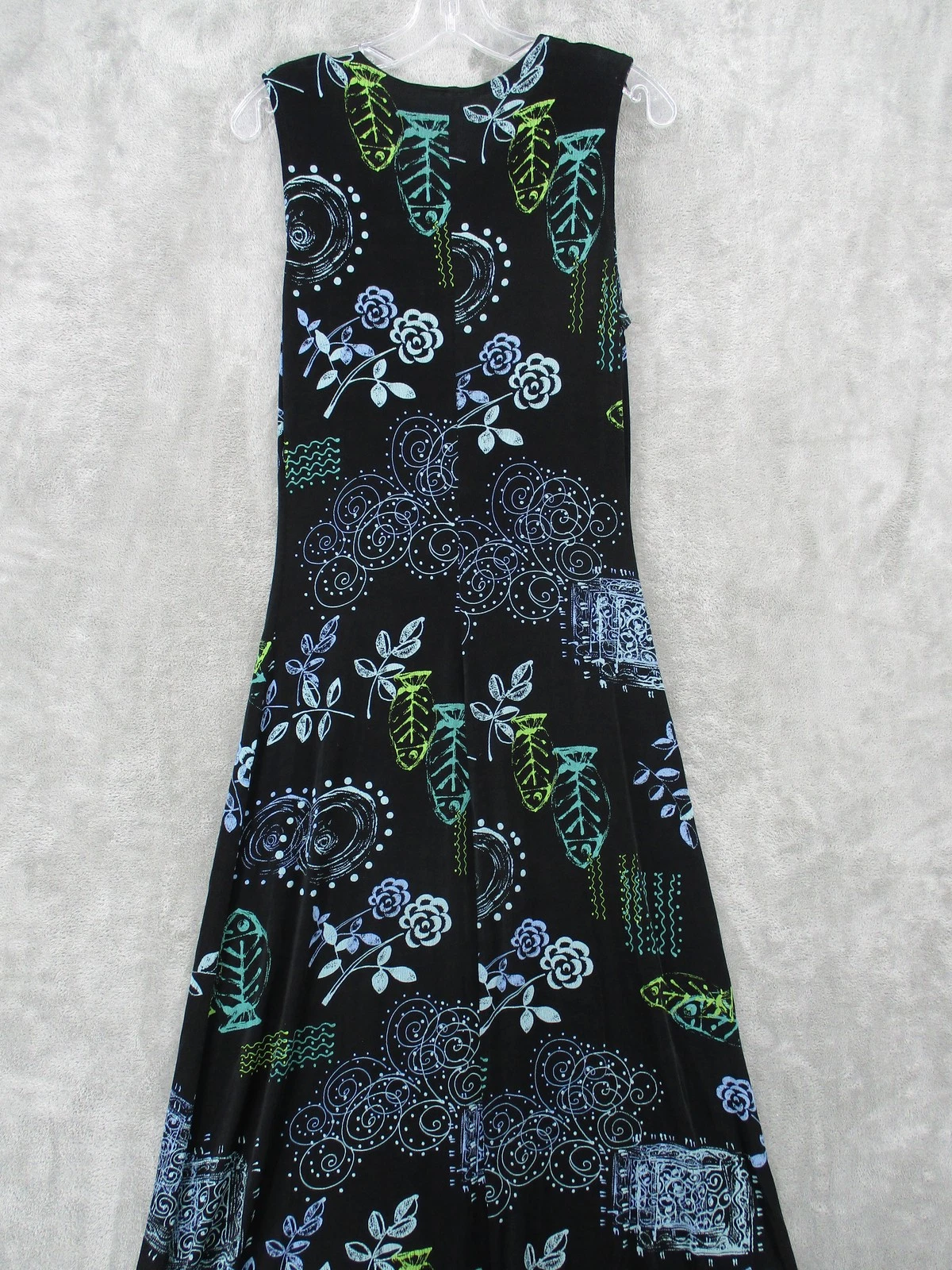 VETEMENTS Abito Coldwa Creek piccolo aderente maglia floreale bohemien tropicale elasticizzato maxi