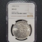 1884-O Morgan Silver Dollar $1 NGC MS63 Cert#8690911-045