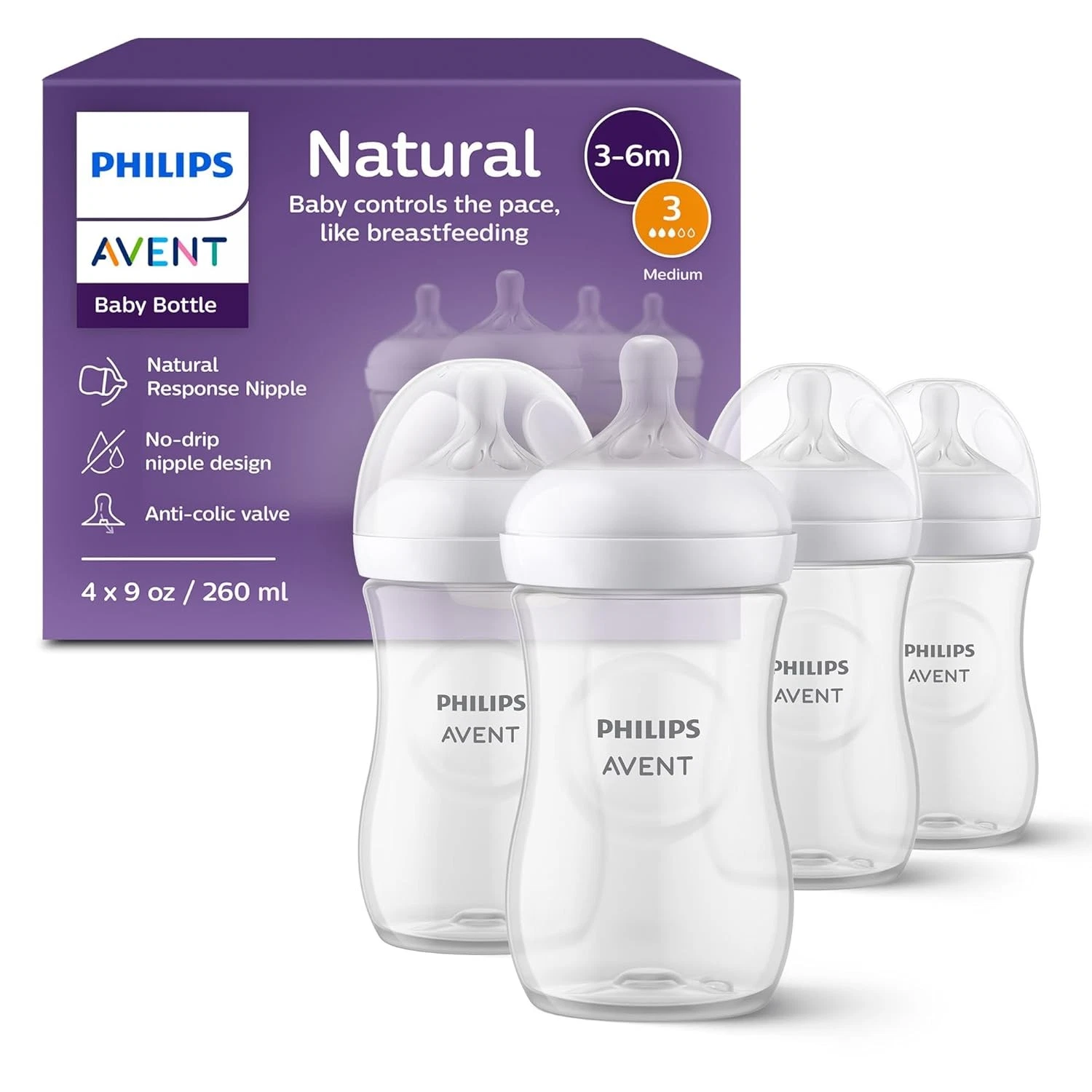 Baby Bottles with Response Nipples, SCY903/04