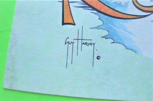Original GUY HARVEY "RENEGADE" PESCA DEPORTIVA 18" X 20" IMPRESIÓN ARTÍSTICA EN FIELTRO XLNT - Imagen 2 de 4
