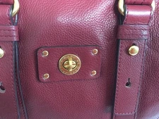 NEW MARC JACOBS RED MERLOT/GOLD LARGE LEATHER DRESS BAG/SATCHEL,  ITALY, SALE